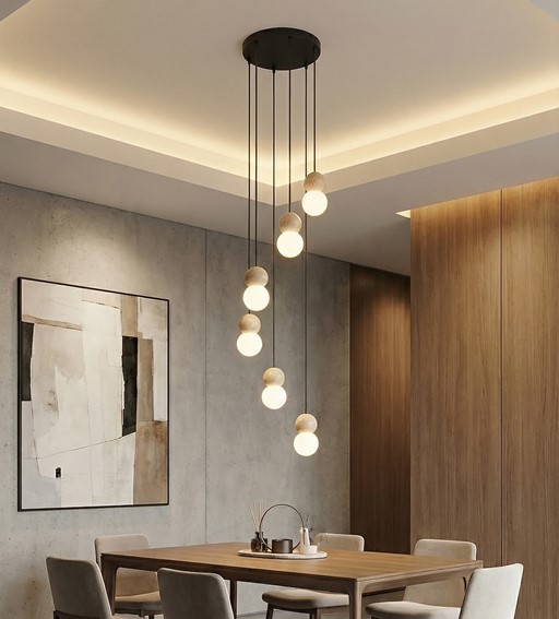 Lampa Wisząca LOOP 6 Czarny