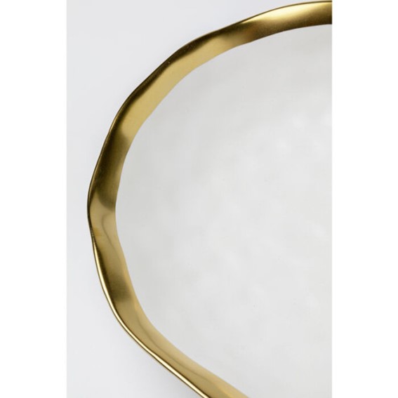 Komplet (4szt.) Talerz Głęboki BELL 20 cm Biało-Złoty