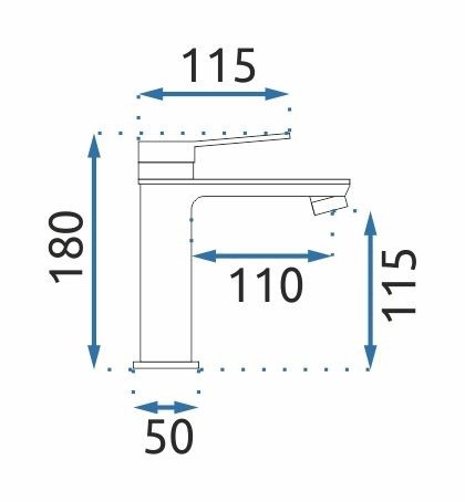 Bateria Umywalkowa Niska VIRAL Czarny/Różowe Złoto