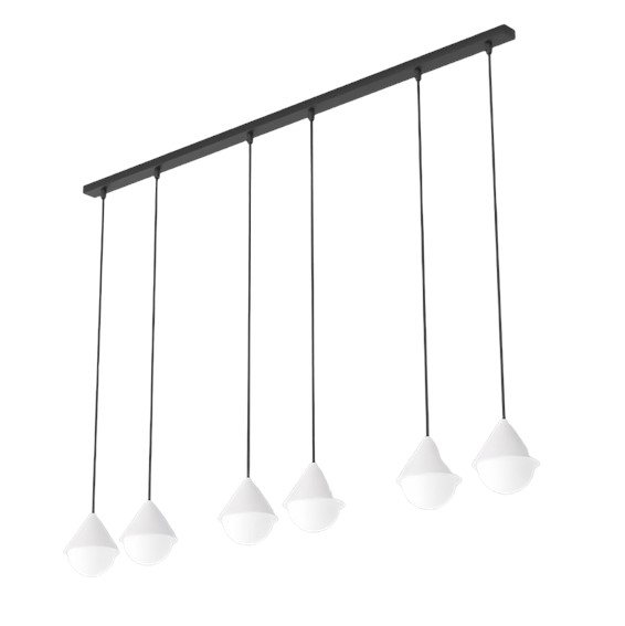 Lampa Wisząca GIRO 6 PREM Czarny/Biały