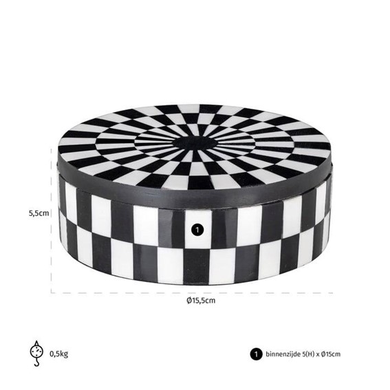 Pojemnik Ozdobny NORE Biały/Czarny