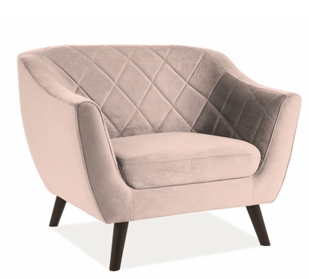 Fotel MOLLY 1 Velvet Wenge/Beż Bluvel 28