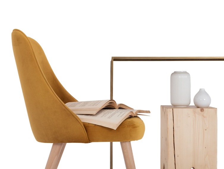 Krzesło Spring 45x50x85 Marakuja/Naturalny