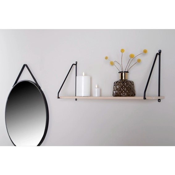 Półka Ścienna ARNHEM 65cm Czarny/Naturalny