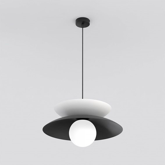 Lampa Wisząca NAGOYA 1 Czarny/Biały