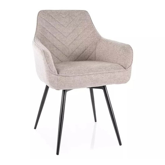 Krzesło SERVIO Brego Jasny Beżowy/Czarny Mat