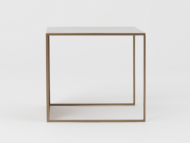 Stolik 2 Wall Metal 50x50x45 Złoty