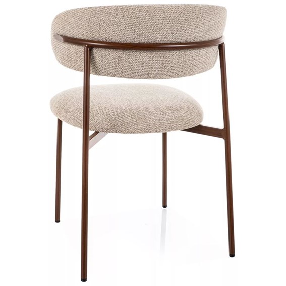 Krzesło ELTON D Beż/Orzech