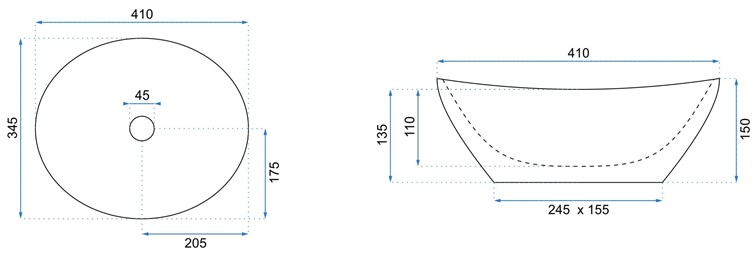 Umywalka Nablatowa SOFIA Złoty