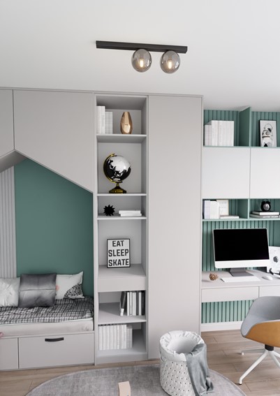 Lampa Sufitowa FIT 2 Czarny/Grafitowy