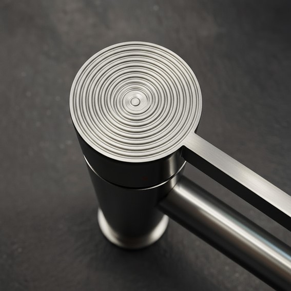 Bateria Umywalkowa Niska FOSTER Nikiel Szczotkowany