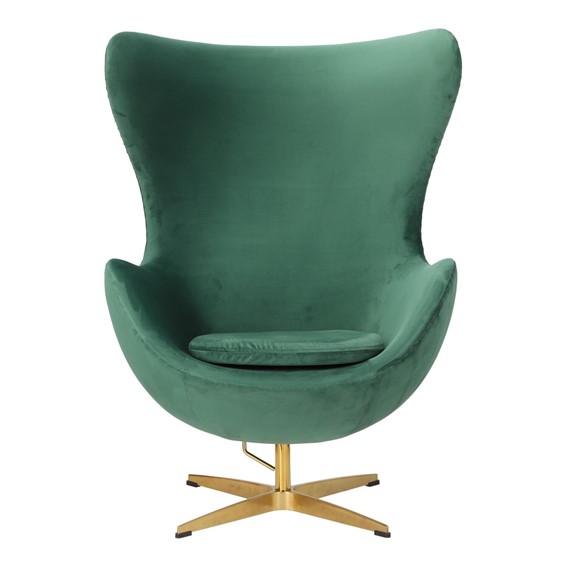 Fotel JAJO Velvet Zielony/Złoty