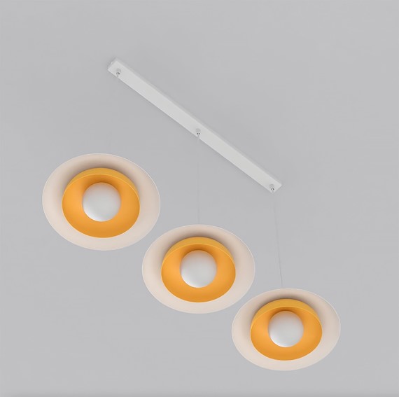 Lampa Wisząca SKIN 3 Pomarańczowy/Biały