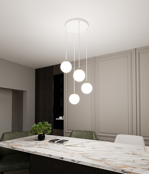 Lampa Wisząca ROYAL 4 Biały