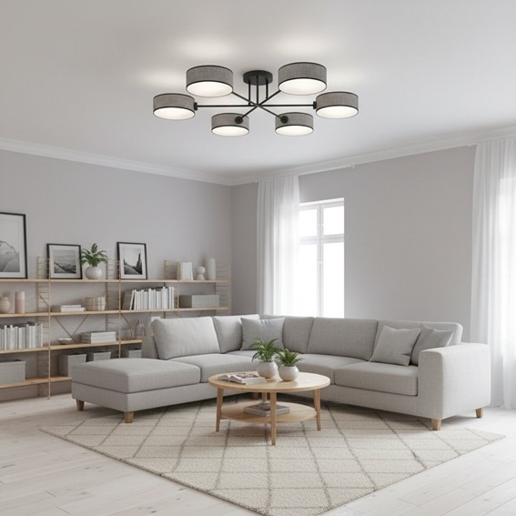 Lampa Sufitowa MAGA 6 Szary