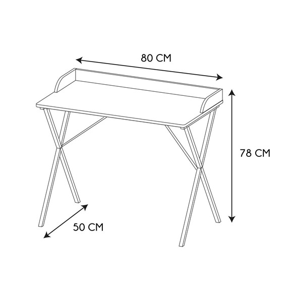 Biurko BRICE Lastryko Niebieskie