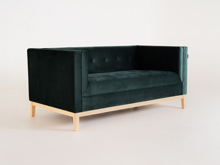 Sofa Rozkładana 2 os. By-Tom 159x85x73 Avocado/Naturalny