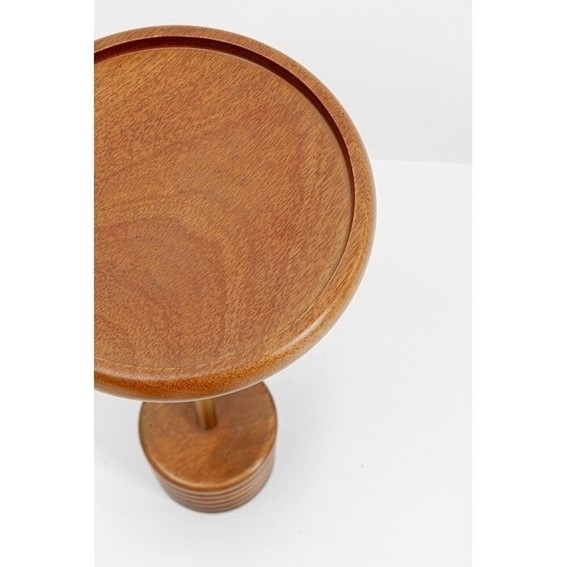 Stolik FREDO Fi20,32cm Złoty/Brąz