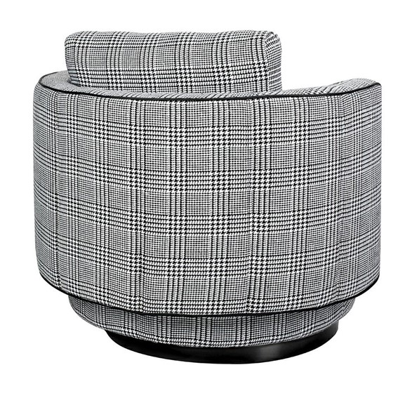 Fotel Obrotowy TONDO Biały/Czarny