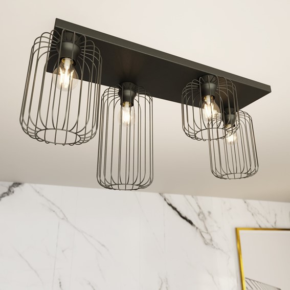 Lampa Sufitowa BARN 4 Czarny