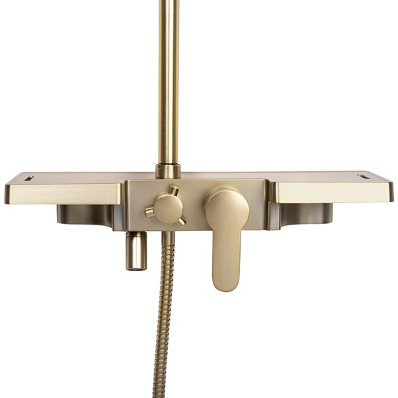 Zestaw Natryskowy BRAVO Złoty Szczotkowany