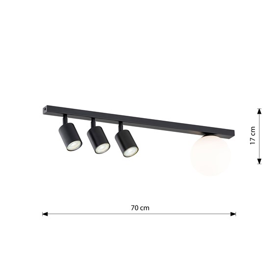 Lampa Sufitowa BASTER 4 Czarny