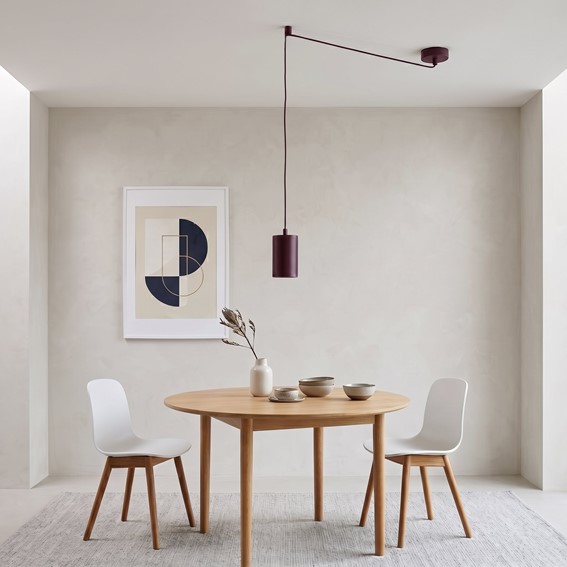 Lampa Wisząca TRAKER 1 Burgundowy