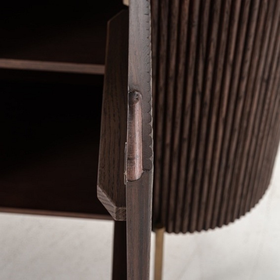 Komoda BARKLEY Złoty/Naturalny/Biały