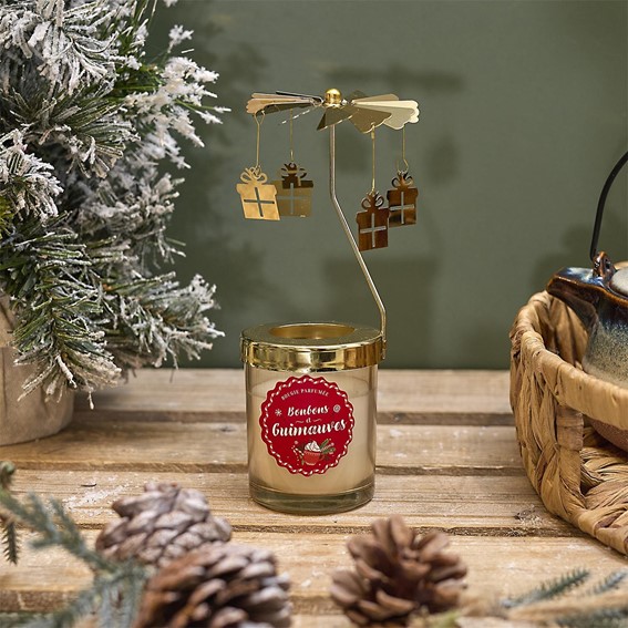 Świeca Zapachowa/Świąteczna KARUZELA Biały