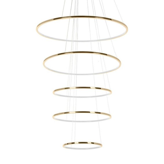 Lampa Wisząca RING SLIM L Złoty/Biały