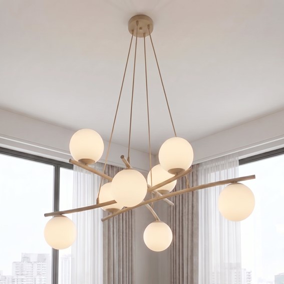 Lampa Wisząca ESSA 8 Beżowy/Opal