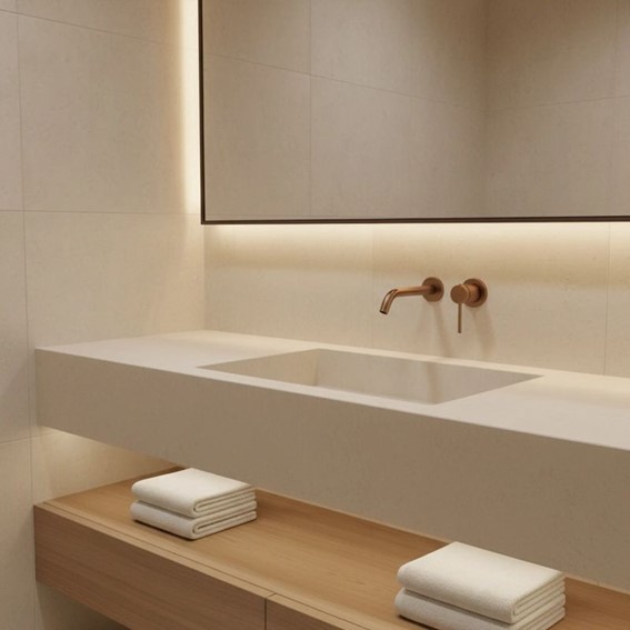 Bateria Podtynkowa CLIF Miedź Szczotkowany