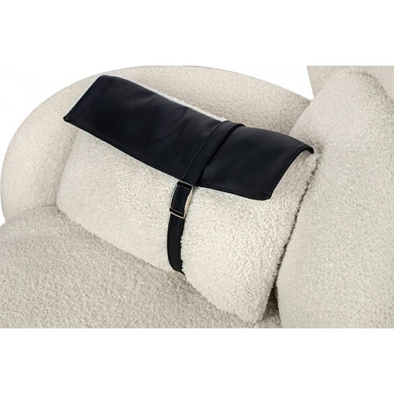 Fotel Obrotowy TAPE TEDDY Biały/Czarny