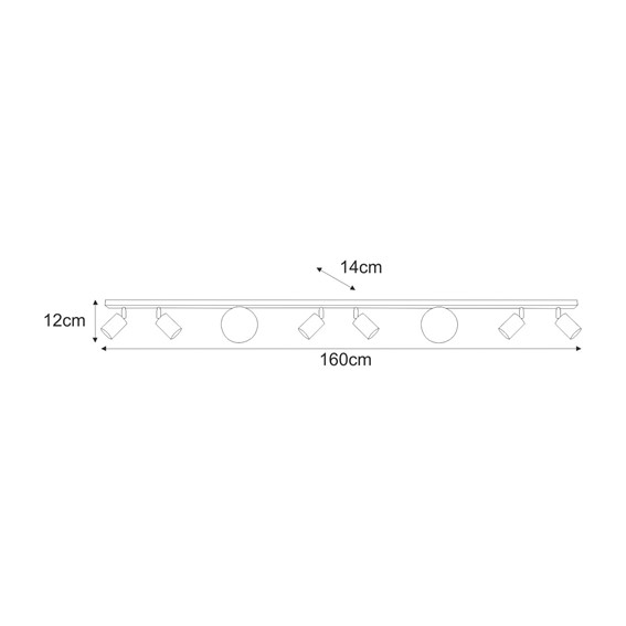 Lampa Sufitowa SWING K-5494 Czarny/Biały