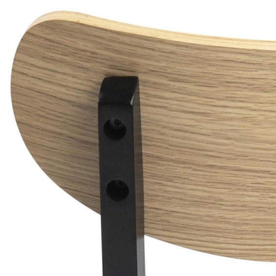 Krzesło ROXBY Naturalne Czarne