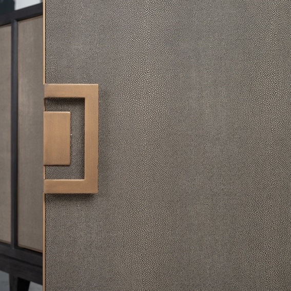 Komoda BLOOMINGVILLE Szary/Czarny/Złoty