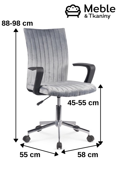 Fotel Młodzieżowy DORAL Ciemny Popiel