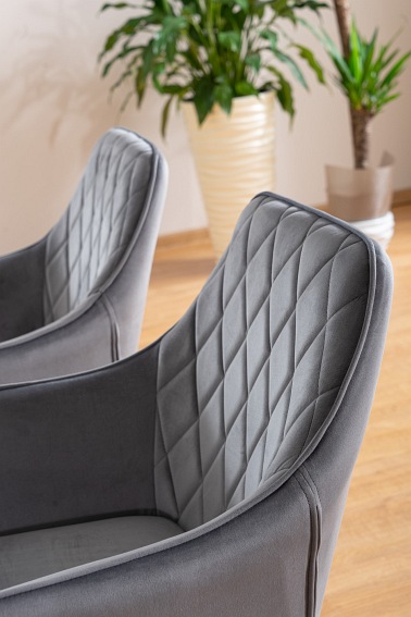 Krzesło LINEA Velvet Czarny/Szary