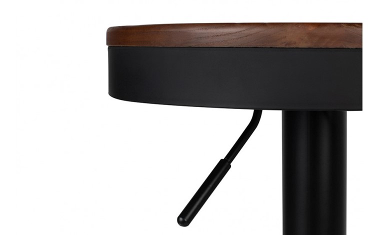 Krzesło Barowe VOLT Czarny/Ciemny Wiąz