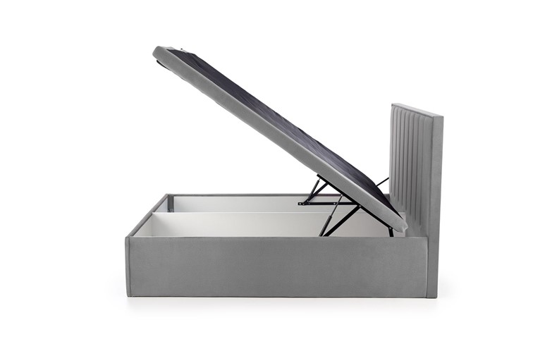 Łóżko Kontynentalne Tapicerowane ASENTO 160x200 Popiel