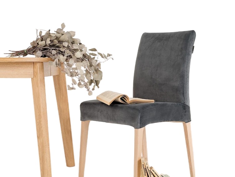 Krzesło Diana 45x58x93 Szary Bez/Naturalny