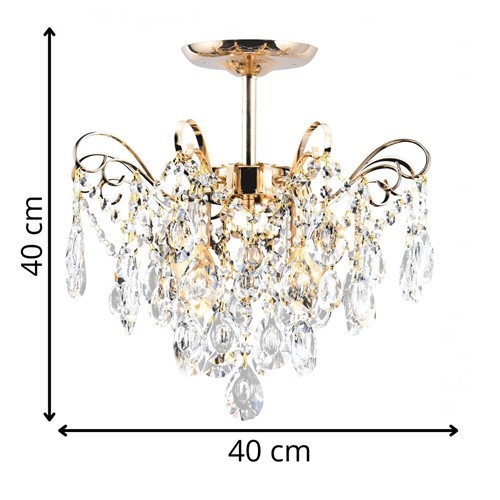 Żyrandol VALENCJA 4 ZLO Złoty/Transparentny