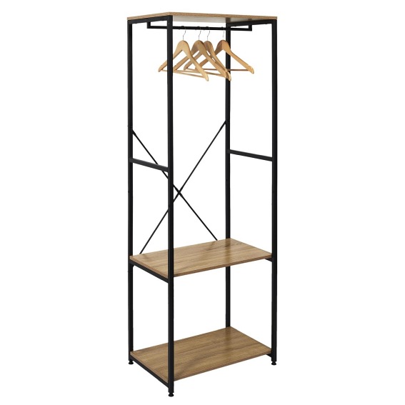 Wieszak/Garderoba Lukis 40x60x167 Dąb/Czarny