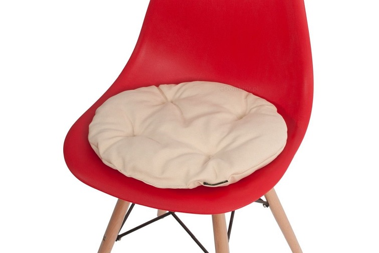 Okrągła Poduszka na Krzesło Ofelia 36cm Beżowy