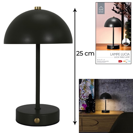 Lampka Stołowa FUNGHI Czarny