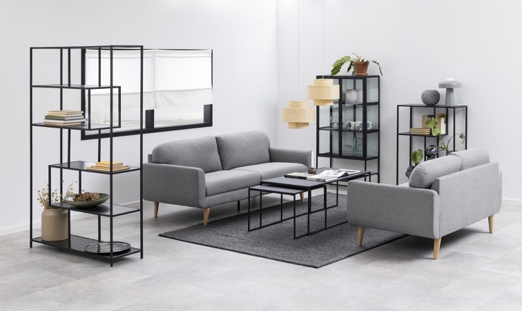 Regał SEAFORD XV 35x114x185 Czarny