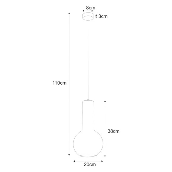 Lampa Wisząca ARVI WHITE K-4525 Biały/Złoty