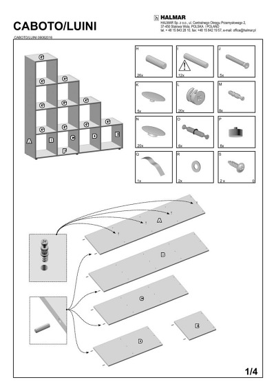 CABOTO regał biały