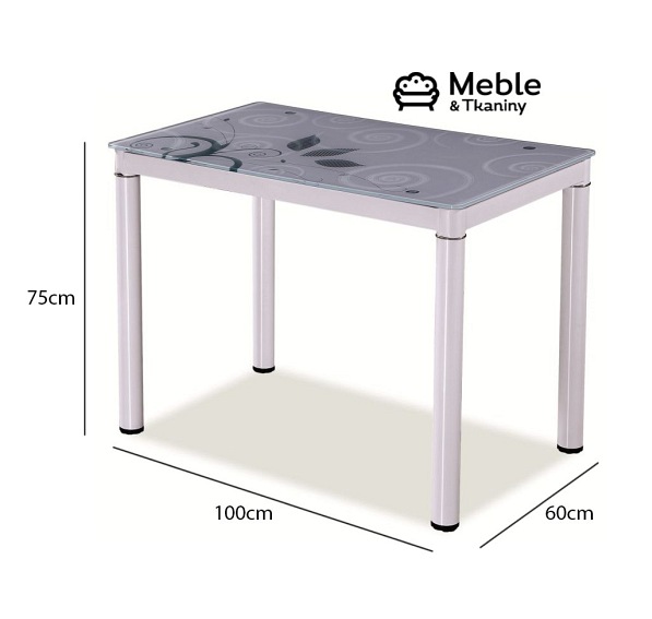 Stół DAMAR 100x60 Biały