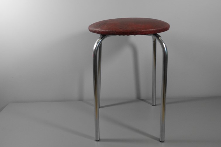 Taboret TOP Chrom/Bordo (W-12)